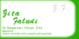 zita faludi business card